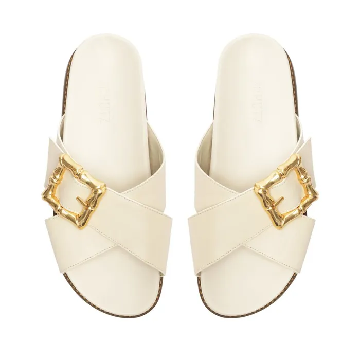 Schutz Shoes Enola Women Enola Crossed Sporty Sandal Pearl