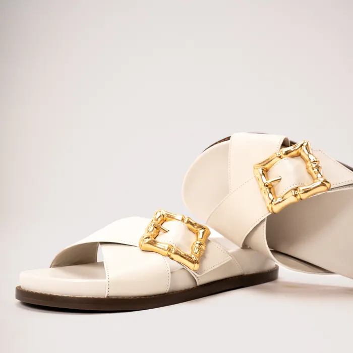 Schutz Shoes Enola Women Enola Crossed Sporty Sandal Pearl