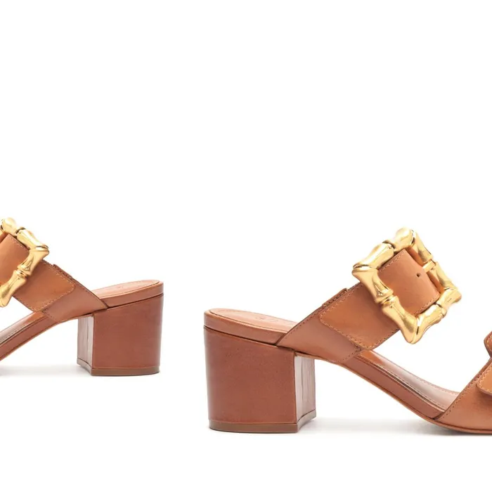 Schutz Shoes Enola Women Enola Mid Block Sandal New Wood
