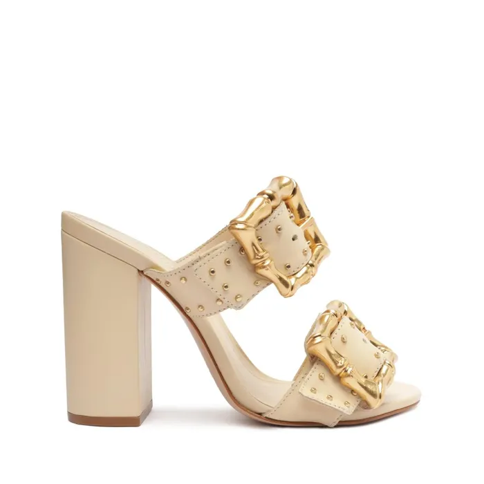 Schutz Shoes Enola Women Enola Studs Leather Sandal Eggshell