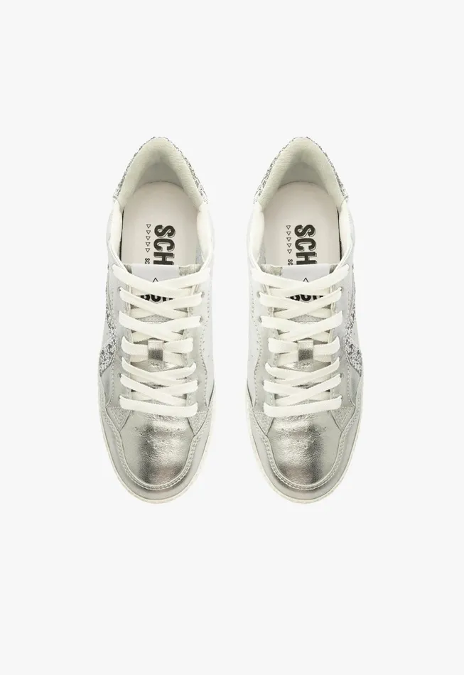 Schutz Shoes Sneakers Women StBold Leather Sneaker Silver