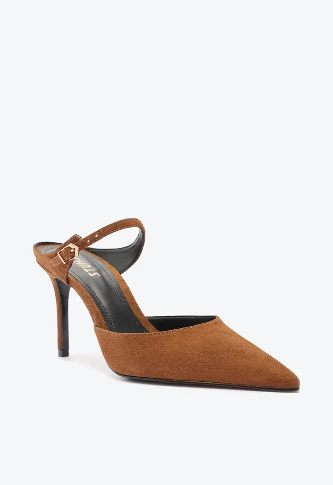 Schutz Shoes Women Laura Mule Suede Pump Caramel Schutz Shoes Women Laura Mule Suede Pump Caramel