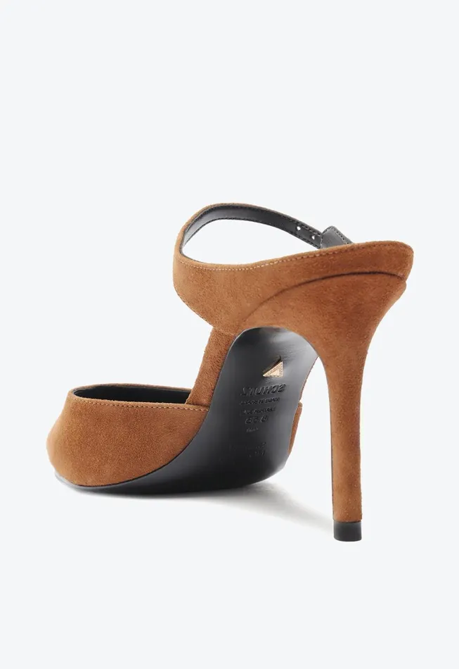 Schutz Shoes Women Laura Mule Suede Pump Caramel Schutz Shoes Women Laura Mule Suede Pump Caramel