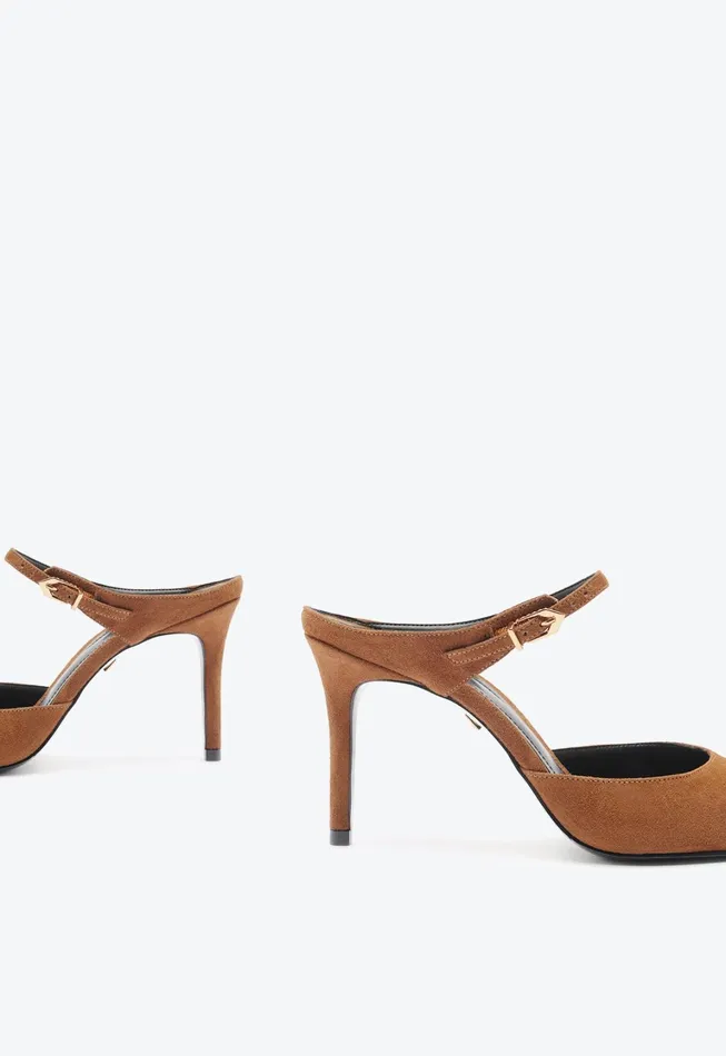 Schutz Shoes Women Laura Mule Suede Pump Caramel Schutz Shoes Women Laura Mule Suede Pump Caramel