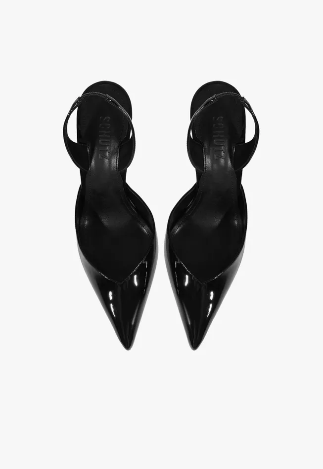 Schutz Shoes Women Lexi Sling Patent Leather Pump Black
