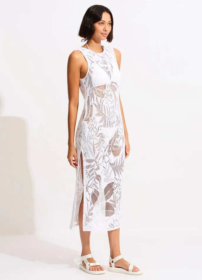 Seafolly Islands Cover Up 8211 White Women Beach Dresses