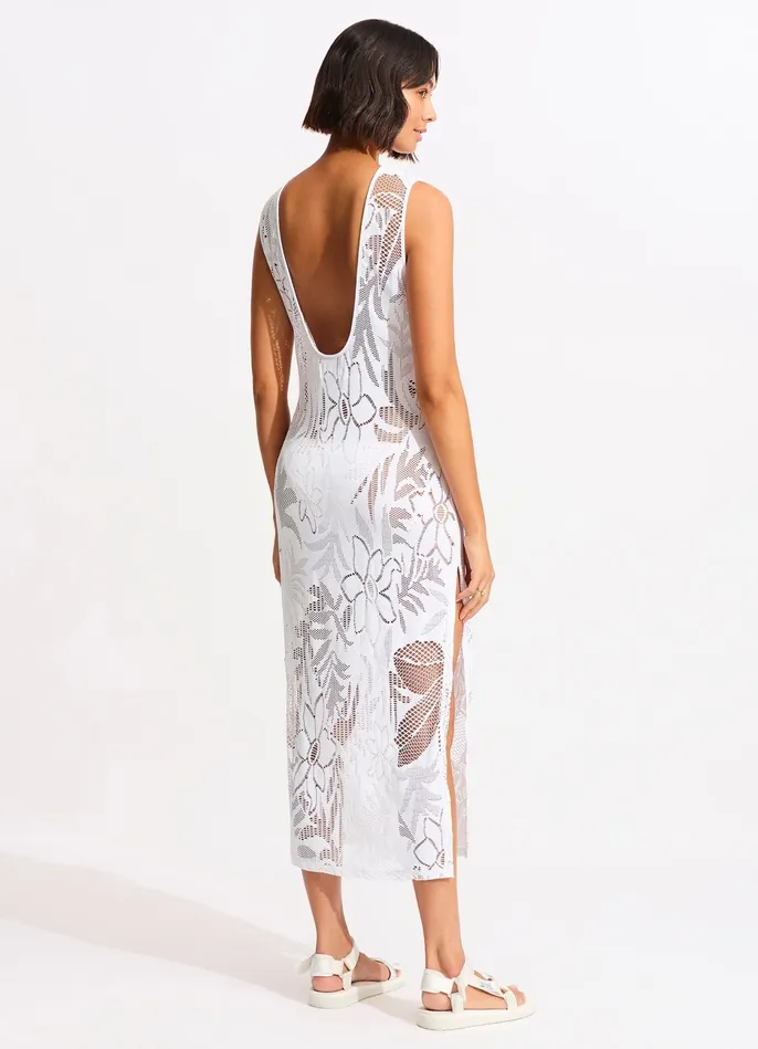 Seafolly Islands Cover Up 8211 White Women Beach Dresses