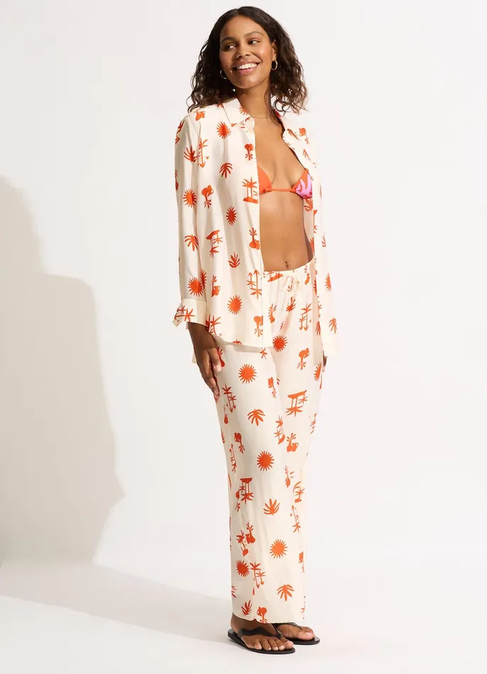Seafolly La Palma Silk Pant 8211 Tamarillo Women Pants and Shorts Seafolly La Palma Silk Pant 8211 Tamarillo Women Pants and Shorts