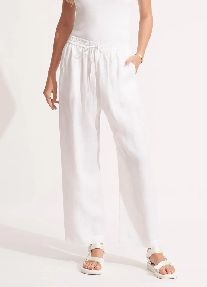 Seafolly Linen Pant 8211 White Women Pants and Shorts