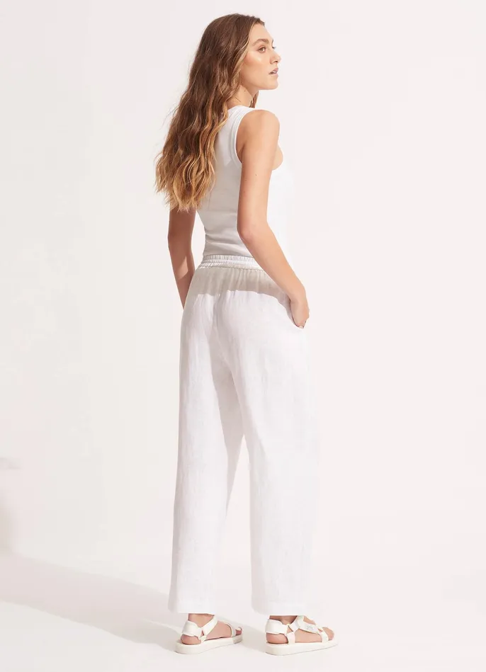 Seafolly Linen Pant 8211 White Women Pants and Shorts