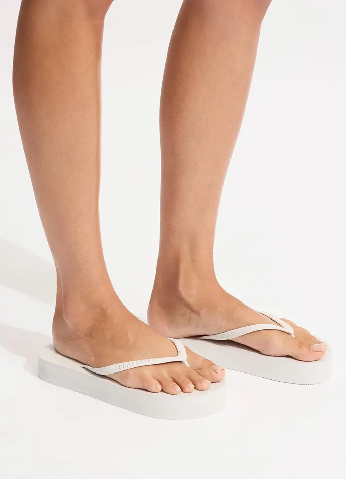 Seafolly Platform Thong 8211 White Women Thongs