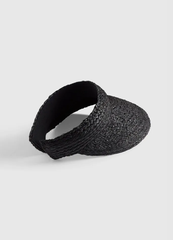 Seafolly Raffia Visor 8211 Black Women Beach Hats Seafolly Raffia Visor 8211 Black Women Beach Hats