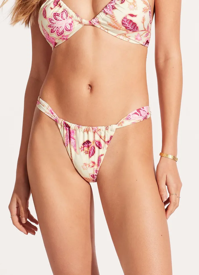 Seafolly Silk Road Rio Bikini Bottom 8211 Parfait Pink Women Brazilian