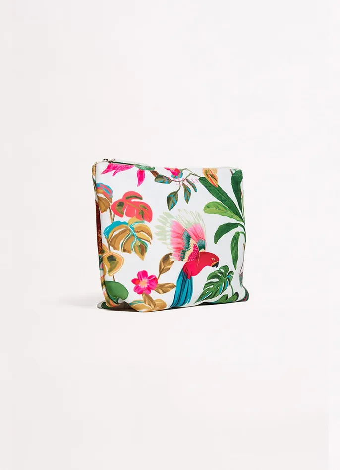 Seafolly Tropica Zip Pouch 8211 Ecru Women Beach Bags Seafolly Tropica Zip Pouch 8211 Ecru Women Beach Bags