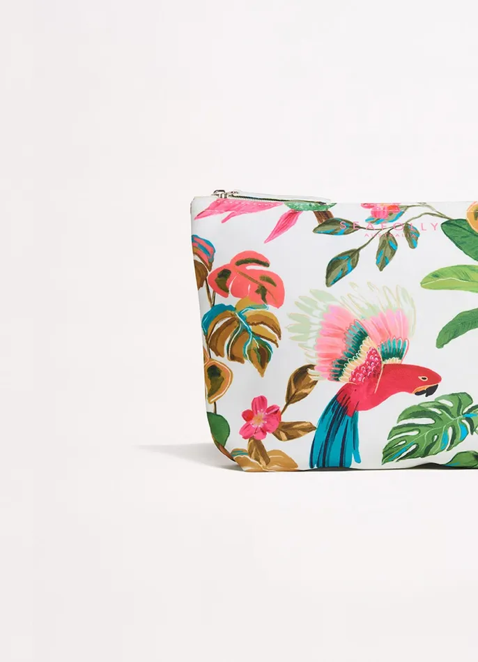 Seafolly Tropica Zip Pouch 8211 Ecru Women Beach Bags Seafolly Tropica Zip Pouch 8211 Ecru Women Beach Bags