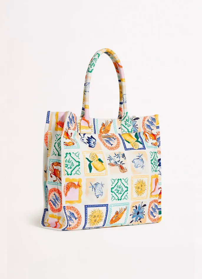 Seafolly Wish You Were Here Tote Bag 8211 Atoll Blue Women Beach Bags Seafolly Wish You Were Here Tote Bag 8211 Atoll Blue Women Beach Bags