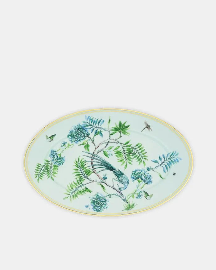 Secret Garden Oval Platter Green Women Aquazzura Dinnerware Secret Garden Oval Platter Green Women Aquazzura Dinnerware