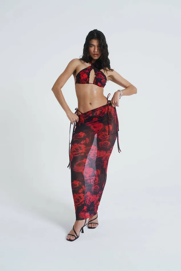 Selene Halterneck Bikini Top Red Women Jaded London Bikini Tops Selene Halterneck Bikini Top Red Women Jaded London Bikini Tops