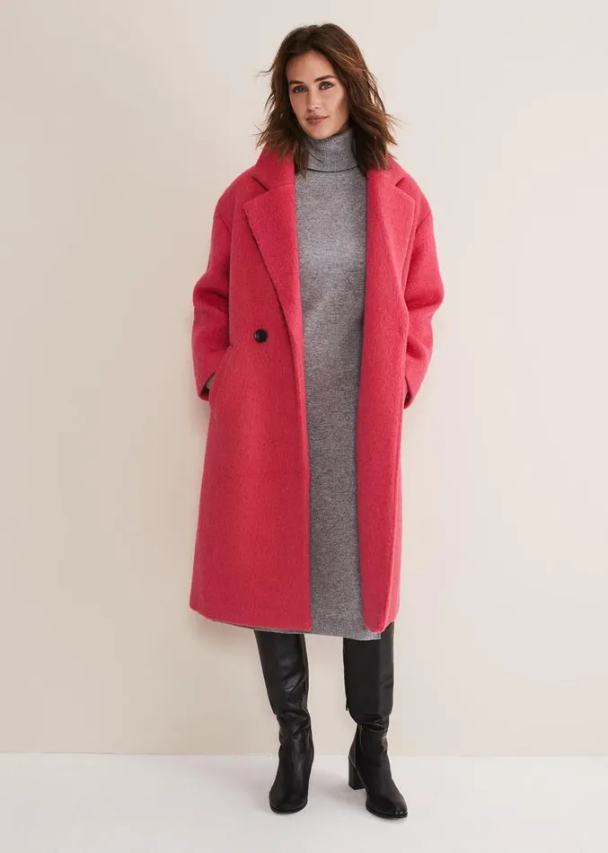 Seline Wool Cashmere Dress Mid Grey Women Phase Eight Dresses