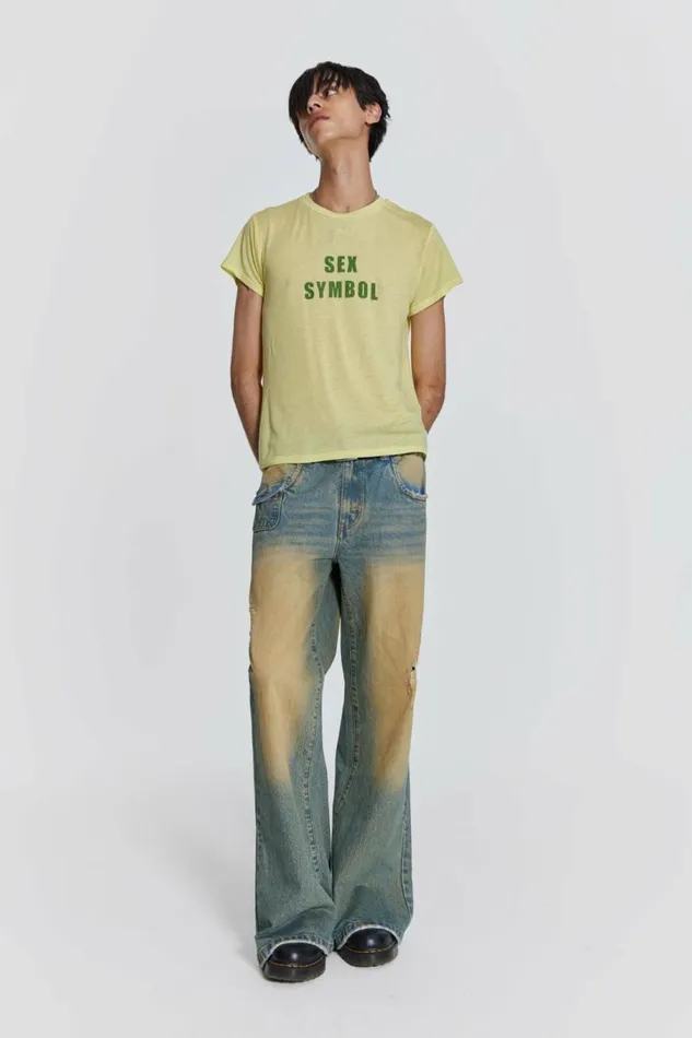 Sex Symbol Tee Yellow Men Jaded London TShirts Sex Symbol Tee Yellow Men Jaded London TShirts