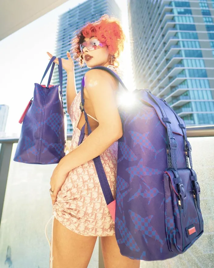 SHARK CHECK BLUE HILLS BACKPACK Bags SPRAYGROUND