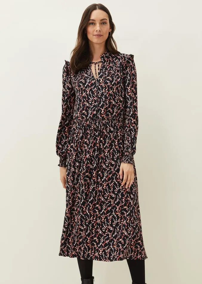 Shay Floral Midi Dress Navypink Women Phase Eight Dresses