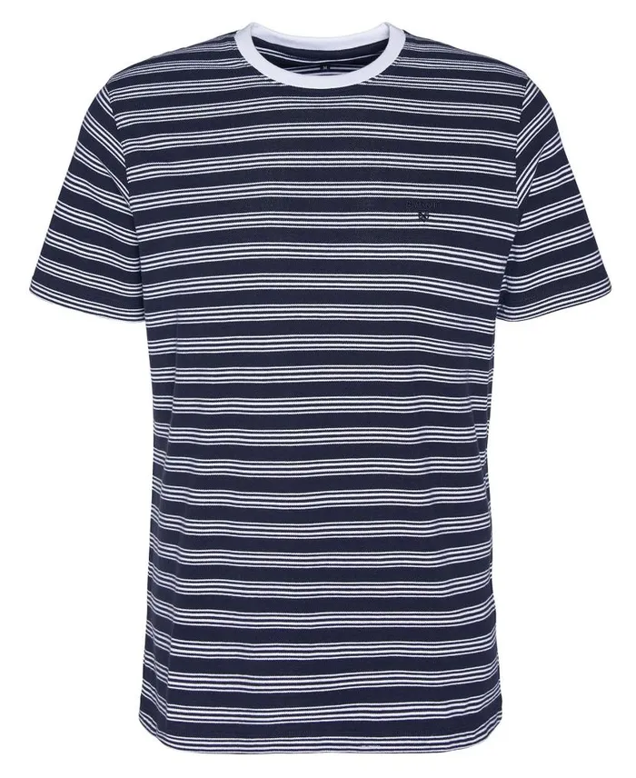 Sherburn Striped TShirt Classic White Men Barbour TShirts