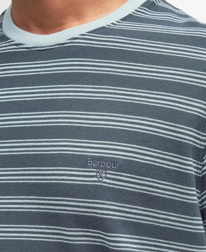 Sherburn Striped TShirt Classic White Men Barbour TShirts