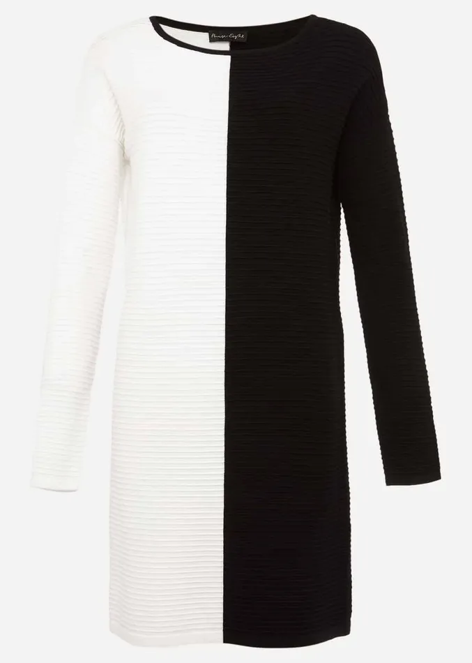 Sherrie Ribbed Colourblock Knit Tunic Dress Blackivory Women Phase Eight Knitwear Sherrie Ribbed Colourblock Knit Tunic Dress Blackivory Women Phase Eight Knitwear
