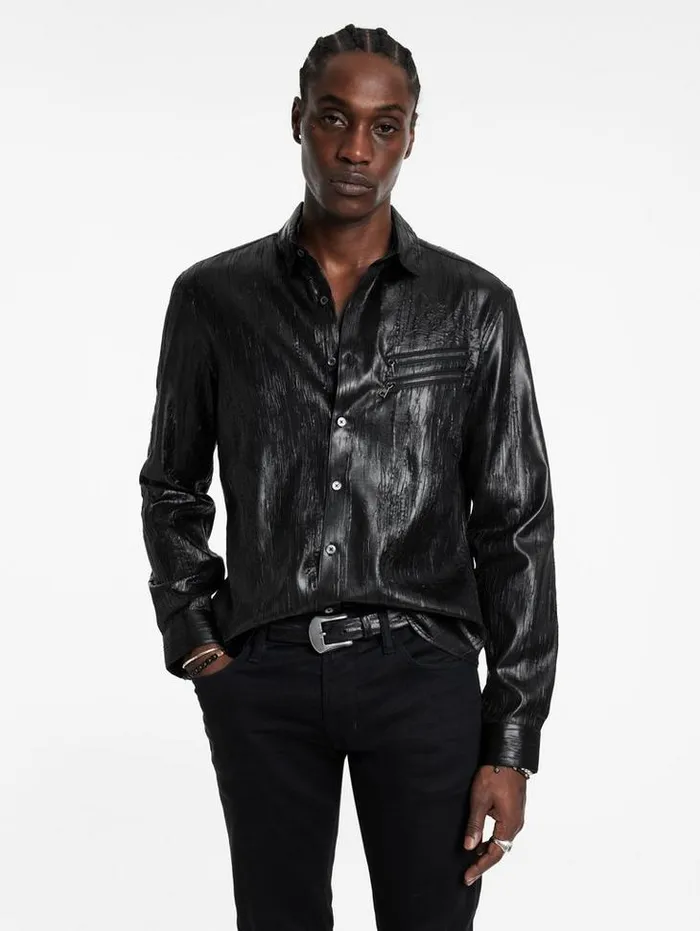 Shirts Men John Varvatos LODI SHIRT Black