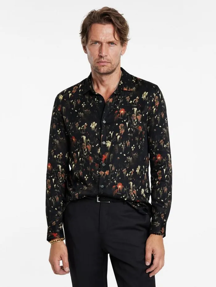 Shirts Men John Varvatos ROSS SHIRT Chocolate