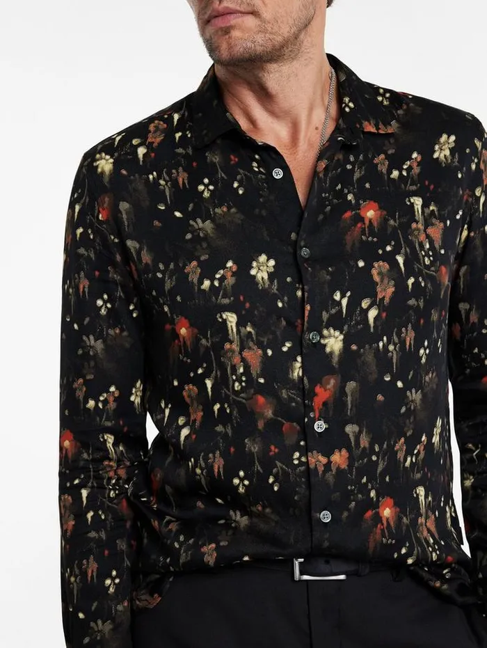 Shirts Men John Varvatos ROSS SHIRT Chocolate