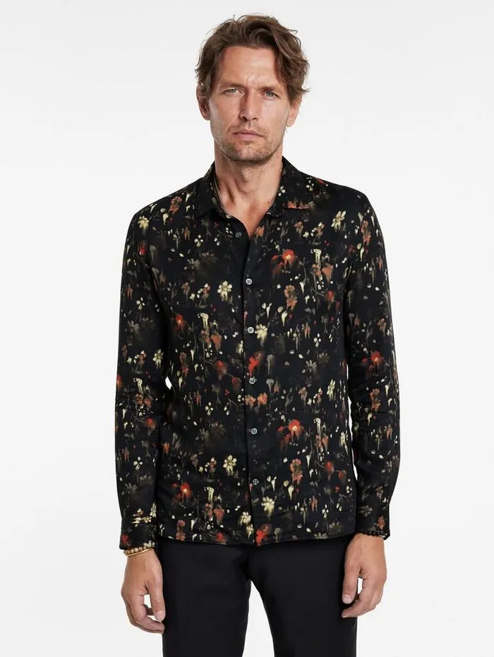 Shirts Men John Varvatos ROSS SHIRT Chocolate