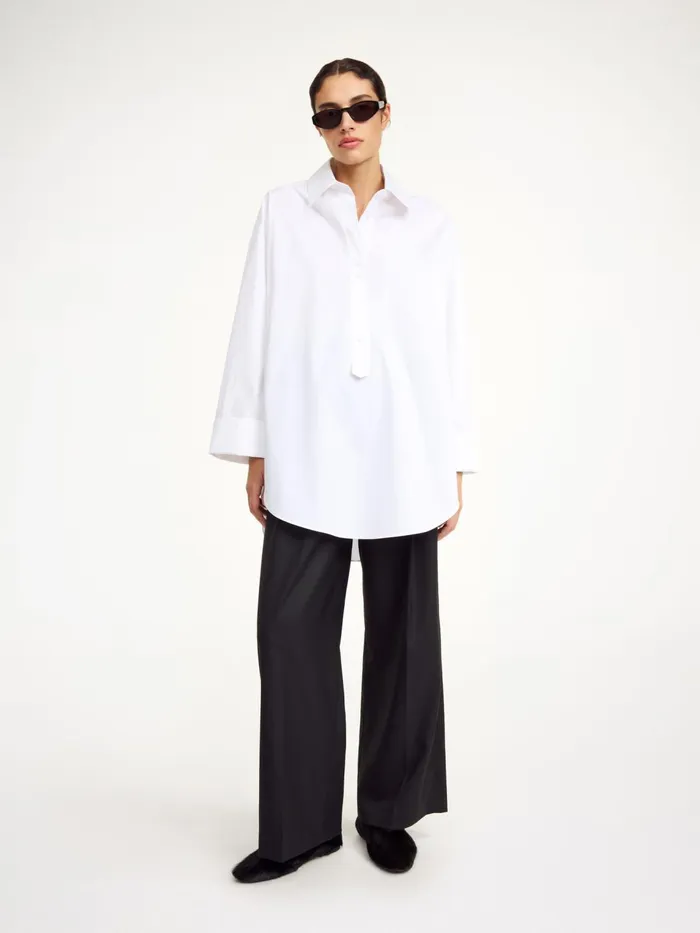 Shirts Women By Malene Birger Maye Organic Cotton Shirt Pure White