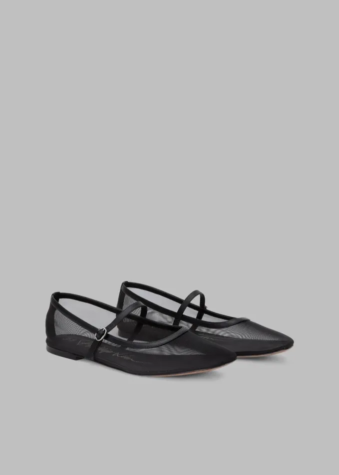 Shoes Women The Frankie Shop 31 Phillip Lim ID Mesh Mary Jane Flat 8211 Black