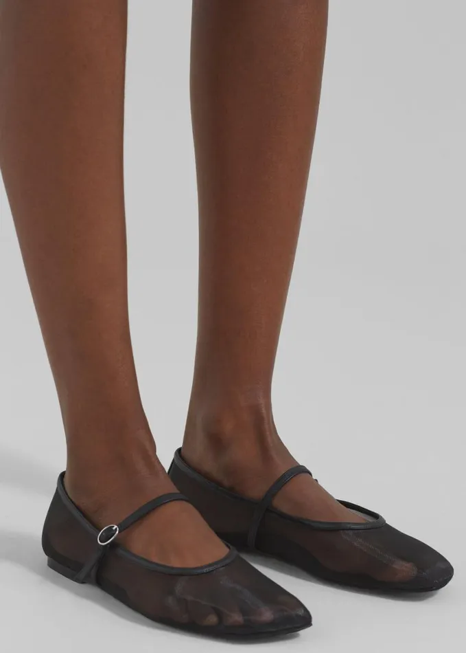 Shoes Women The Frankie Shop 31 Phillip Lim ID Mesh Mary Jane Flat 8211 Black
