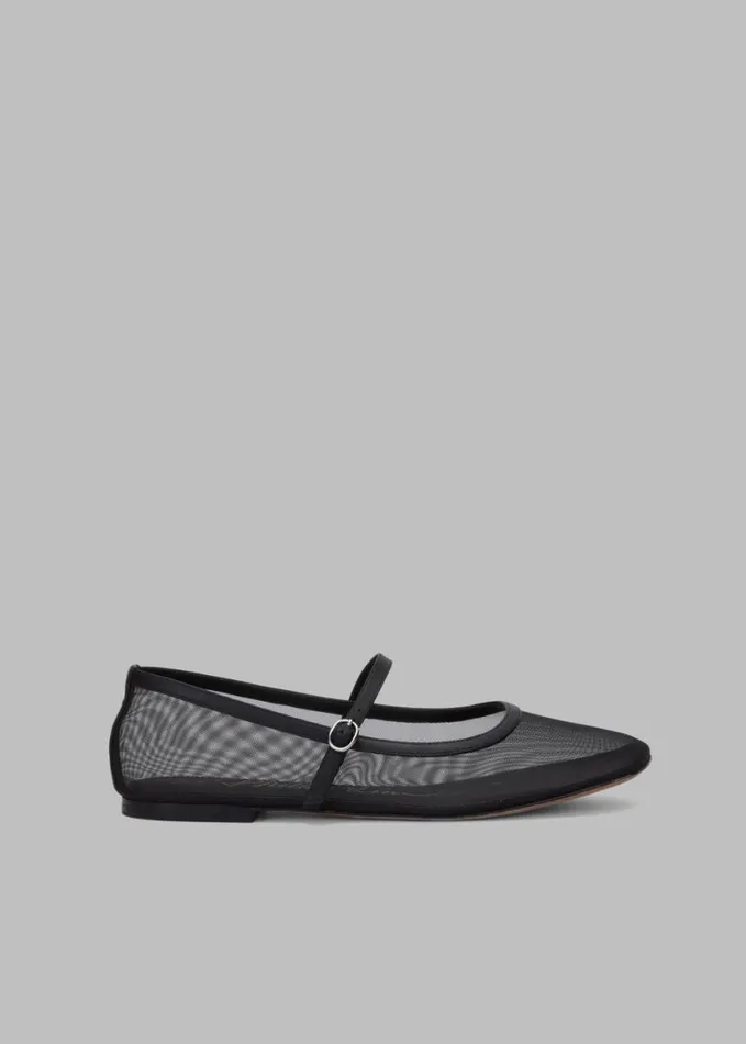 Shoes Women The Frankie Shop 31 Phillip Lim ID Mesh Mary Jane Flat 8211 Black