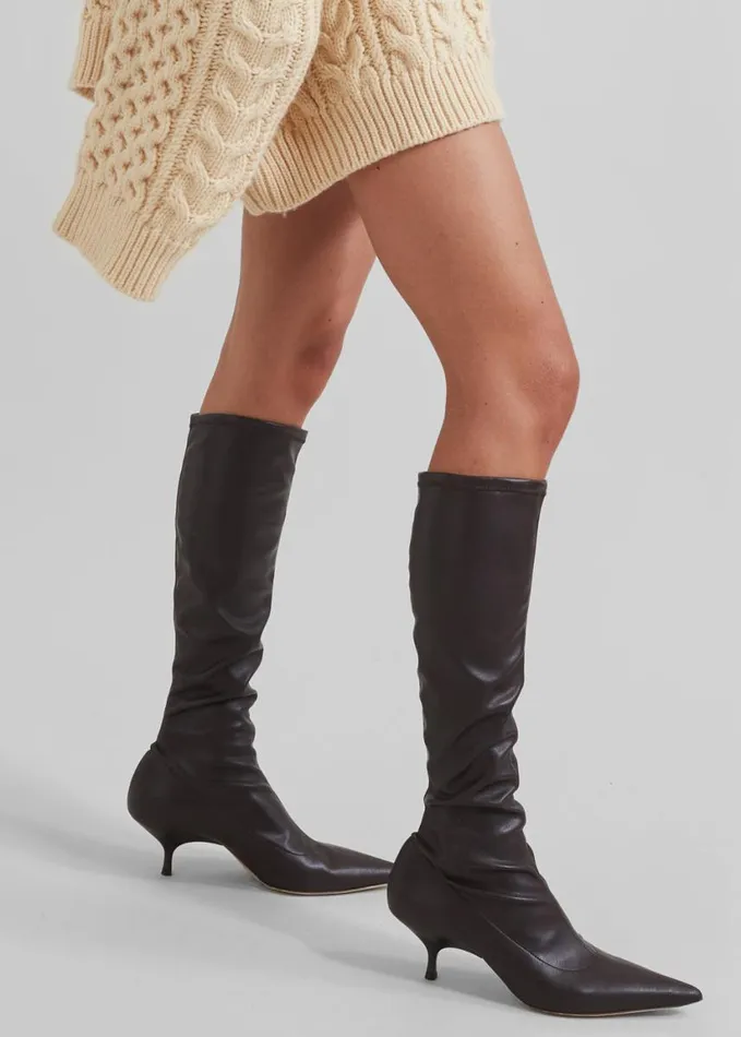 Shoes Women The Frankie Shop Gia Borghini Hera Boots 8211 Ebony