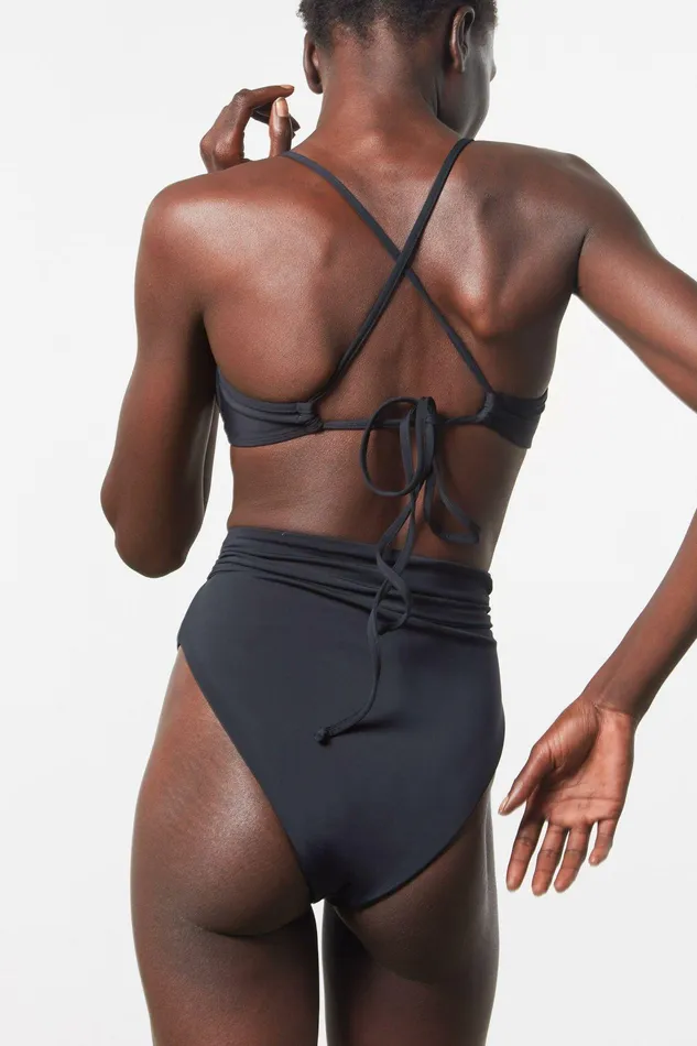 Shop Core Collection Mara Hoffman Goldie Bikini Bottom Black Shop Core Collection Mara Hoffman Goldie Bikini Bottom Black