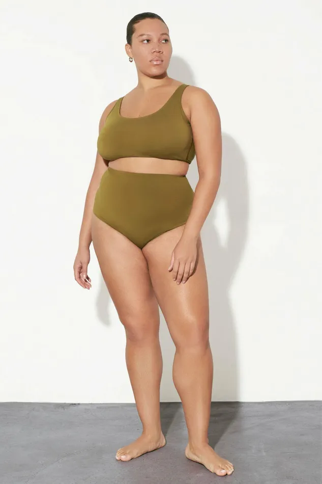 Shop Extended Sizes Mara Hoffman Extended Lydia Bikini Bottom Green Shop Extended Sizes Mara Hoffman Extended Lydia Bikini Bottom Green