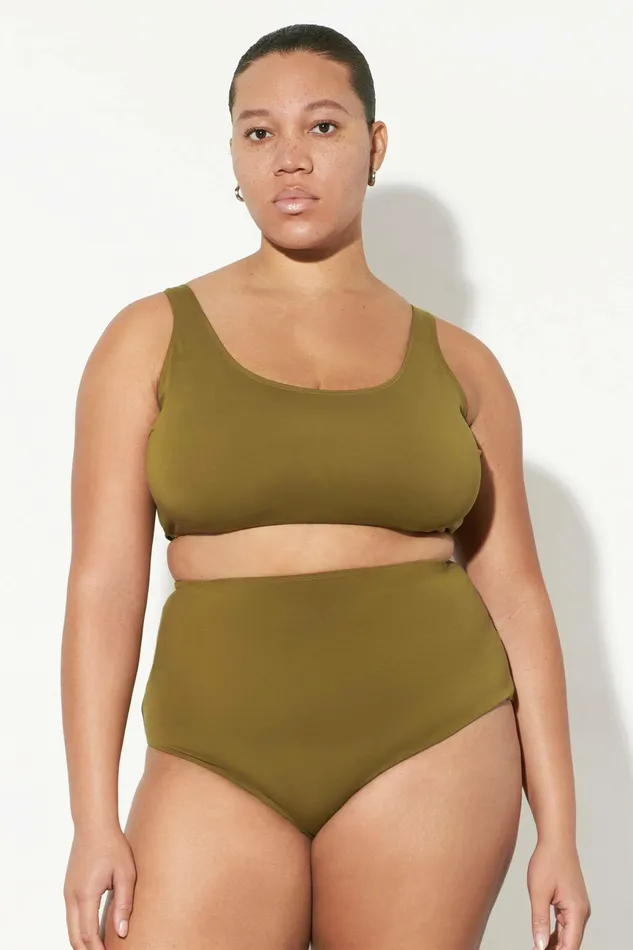 Shop Extended Sizes Mara Hoffman Extended Lydia Bikini Bottom Green Shop Extended Sizes Mara Hoffman Extended Lydia Bikini Bottom Green