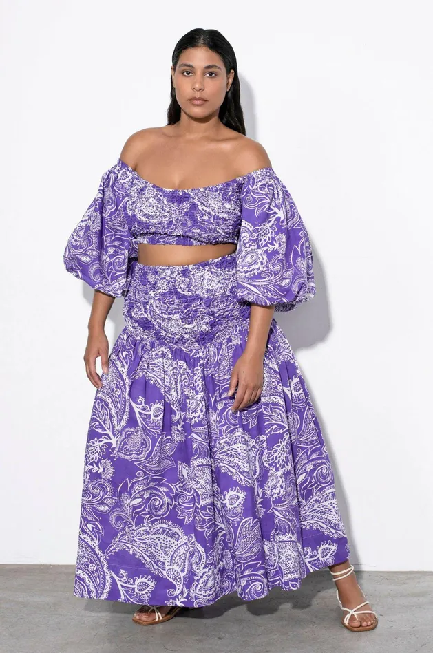 Shop Extended Sizes Mara Hoffman Extended Nicole Skirt Purple Shop Extended Sizes Mara Hoffman Extended Nicole Skirt Purple