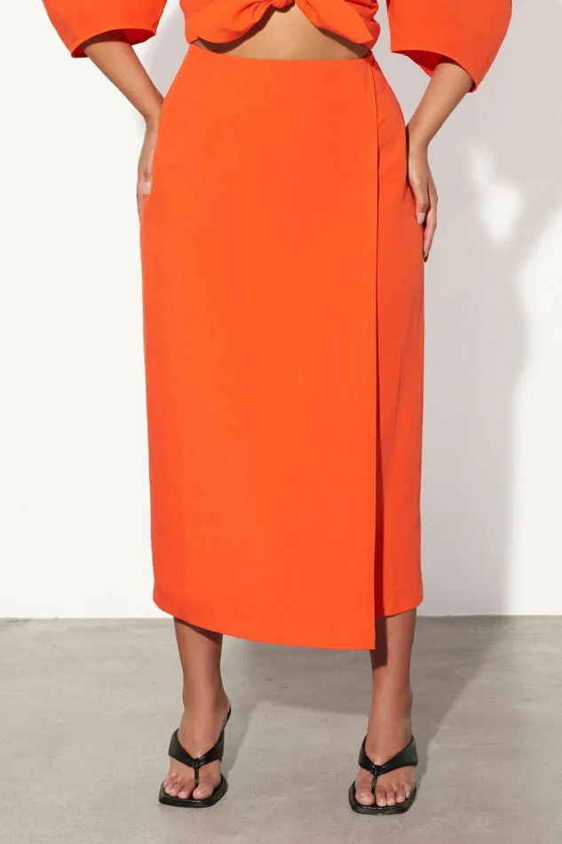 Shop Extended Sizes Mara Hoffman Extended Sunja Skirt Orange Shop Extended Sizes Mara Hoffman Extended Sunja Skirt Orange