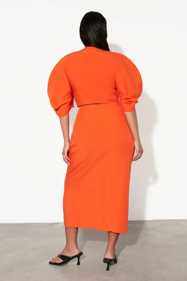 Shop Extended Sizes Mara Hoffman Extended Sunja Skirt Orange Shop Extended Sizes Mara Hoffman Extended Sunja Skirt Orange