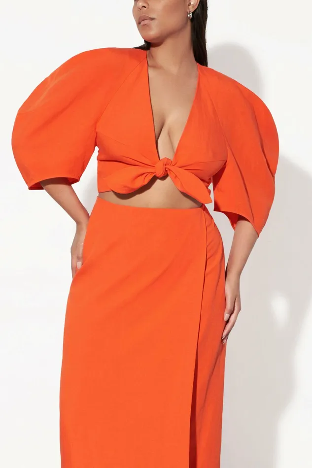Shop Extended Sizes Mara Hoffman Extended Sunja Skirt Orange Shop Extended Sizes Mara Hoffman Extended Sunja Skirt Orange