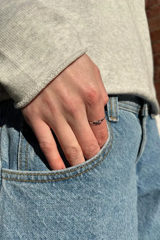 Silver Bow Ring Silver Women Brandy Melville Jewelry