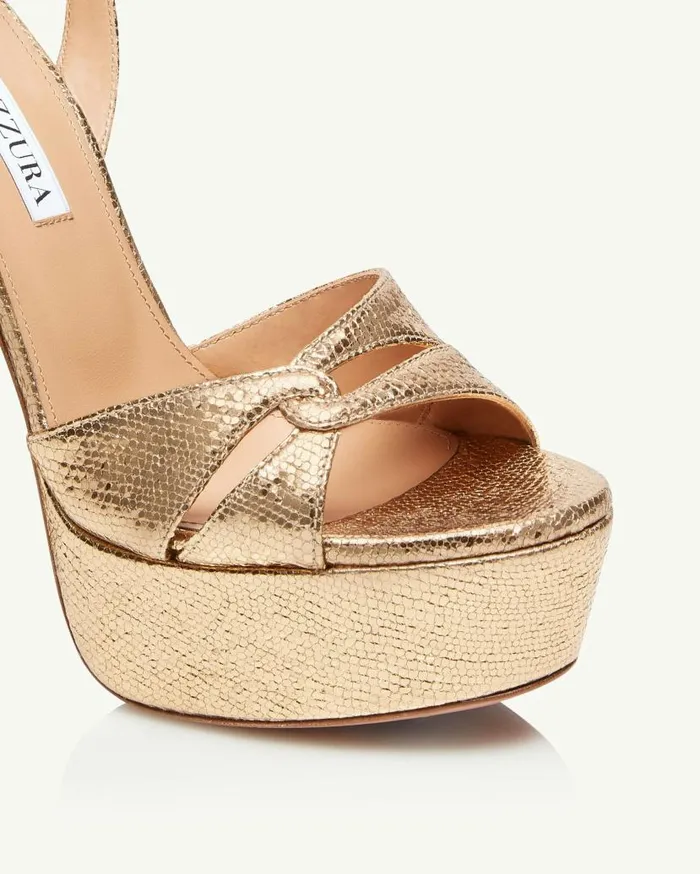 Sinner Plateau 140 Gold Women Aquazzura Platforms Sinner Plateau 140 Gold Women Aquazzura Platforms