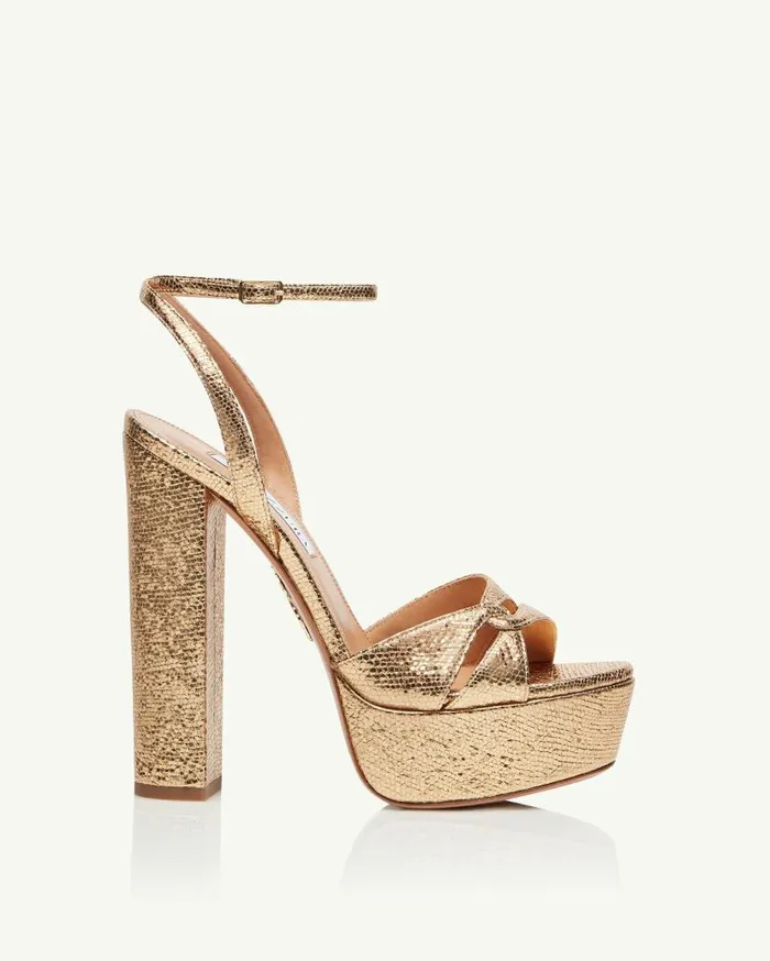 Sinner Plateau 140 Gold Women Aquazzura Platforms Sinner Plateau 140 Gold Women Aquazzura Platforms