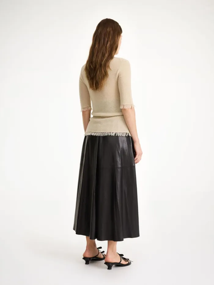 Skirts Women By Malene Birger Mivilo Midi Leather Skirt Black