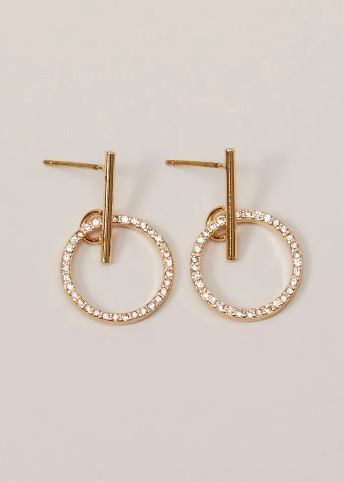 Small Stone Drop Earrings Gold Women Phase Eight Jewellery